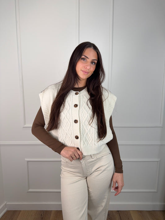 Lieve Gilet Creme