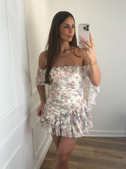 Florine Ruffle Jurk - Rose