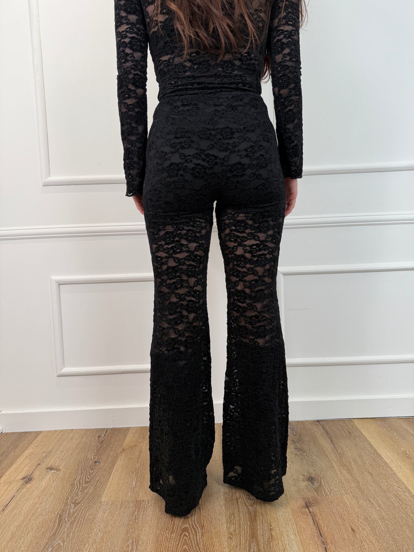 Maud kanten broek zwart