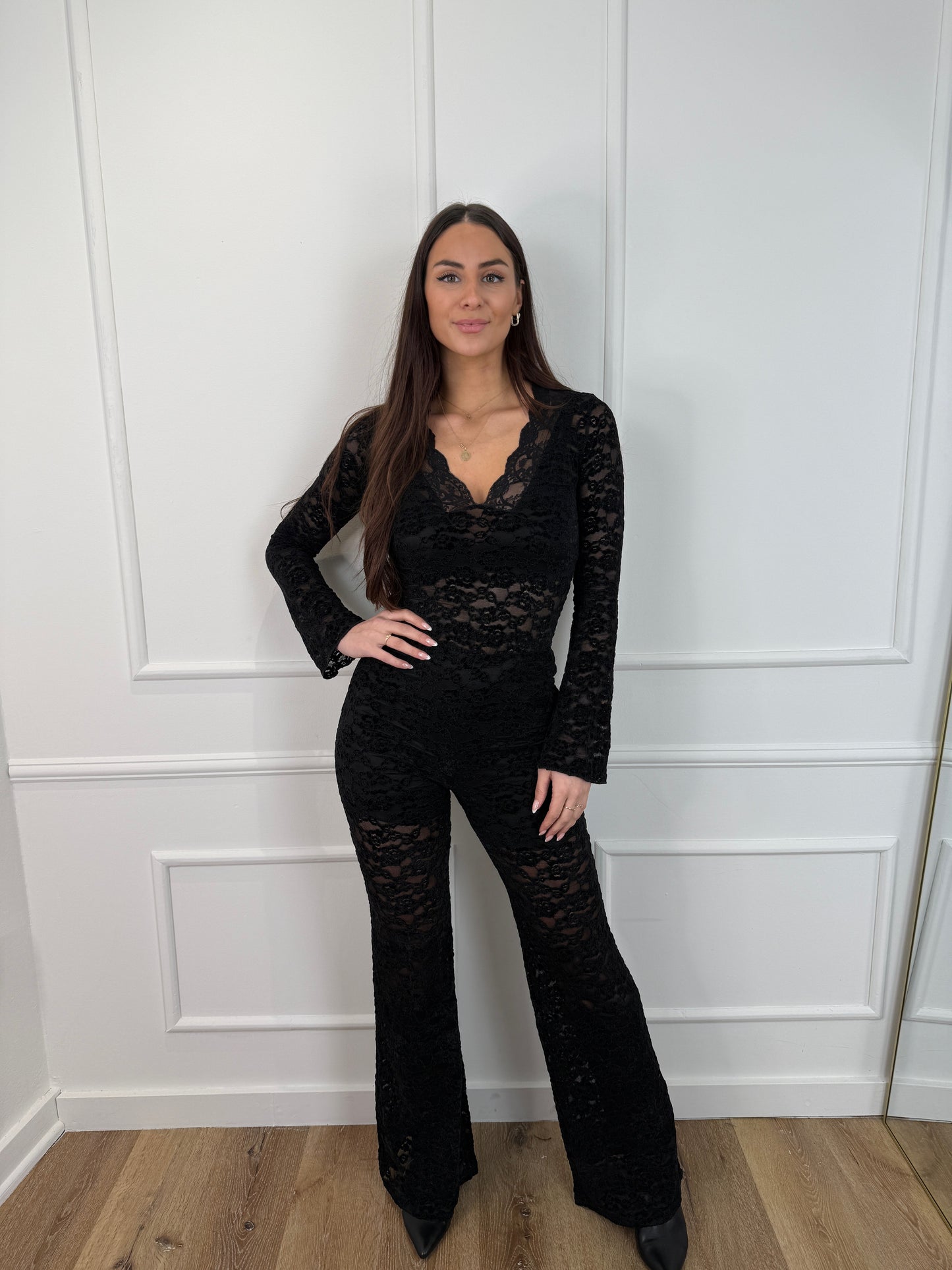 Maud kanten body zwart