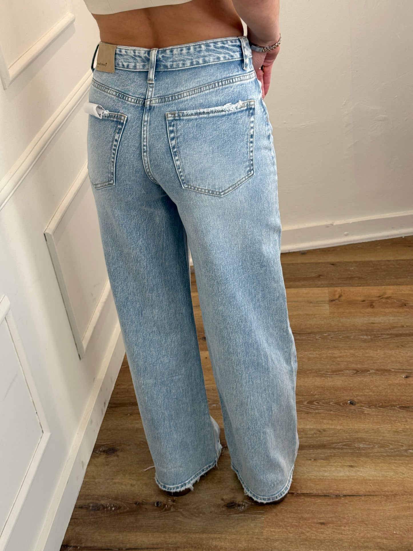 Kyra omgeslagen taille jeans