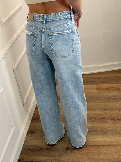 Kyra omgeslagen taille jeans