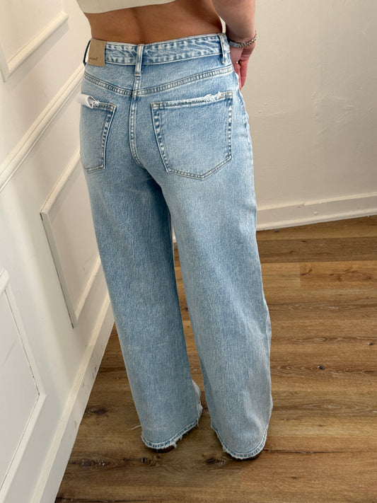 Kyra omgeslagen taille jeans