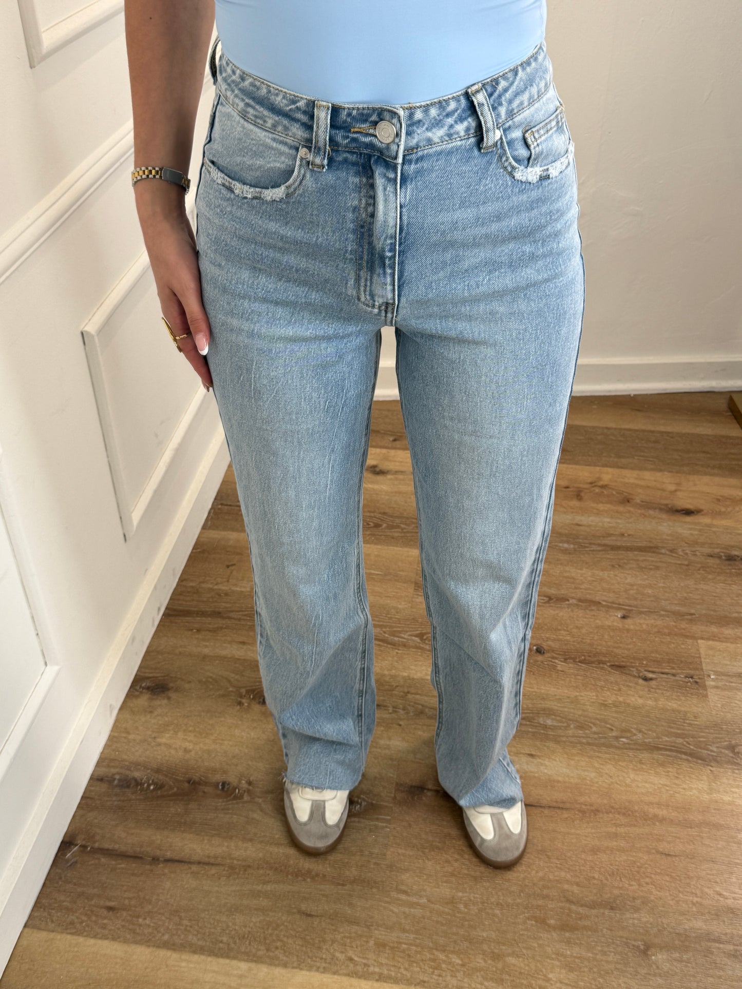 Tall wide leg jeans blue