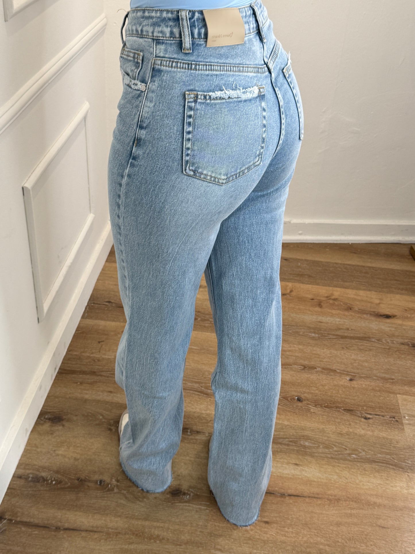 Tall wide leg jeans blue