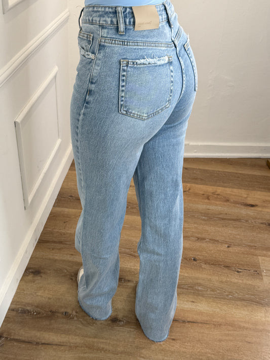 Tall wide leg jeans blue