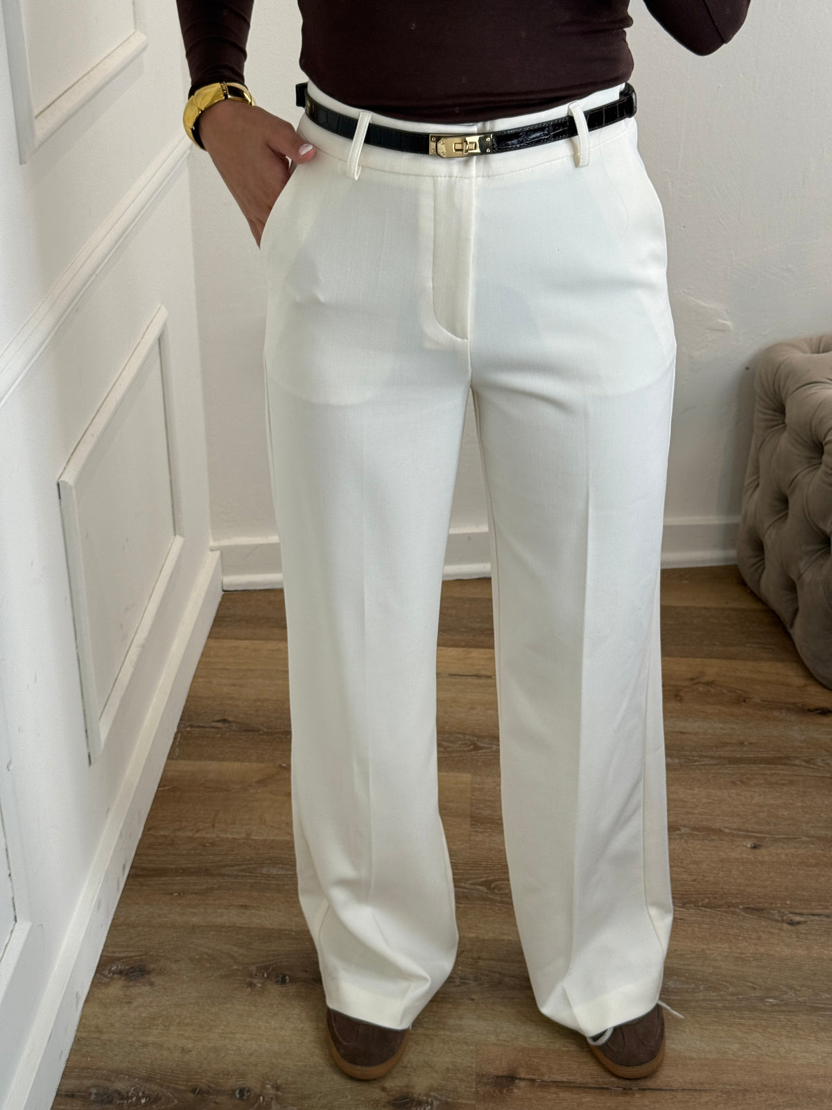 Zoe Pantalon Extra lang wit