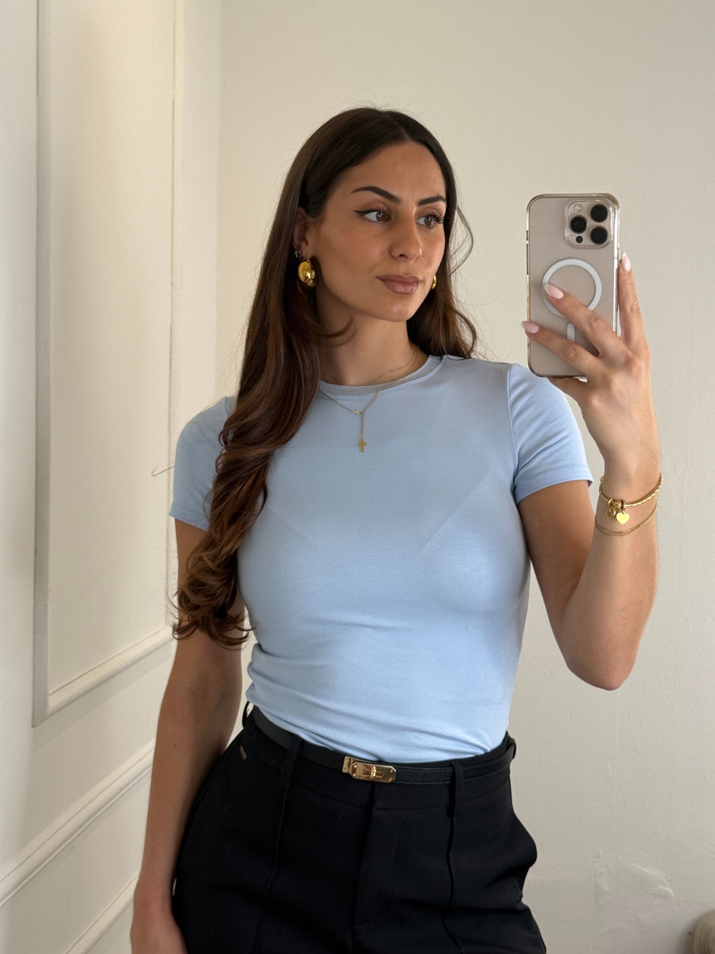 Sienna top blauw