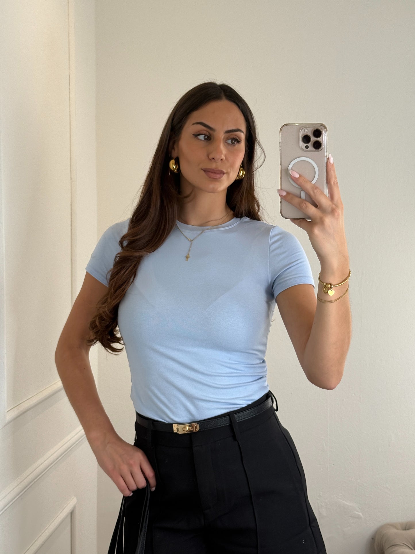 Sienna top blauw