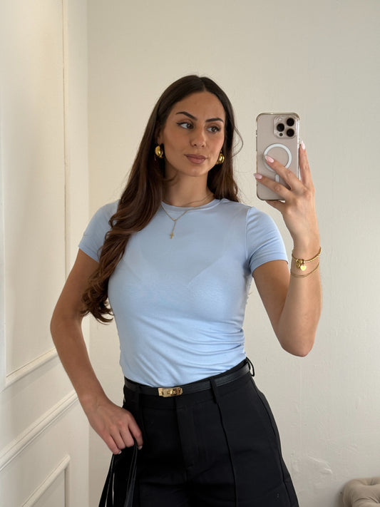 Sienna top blauw