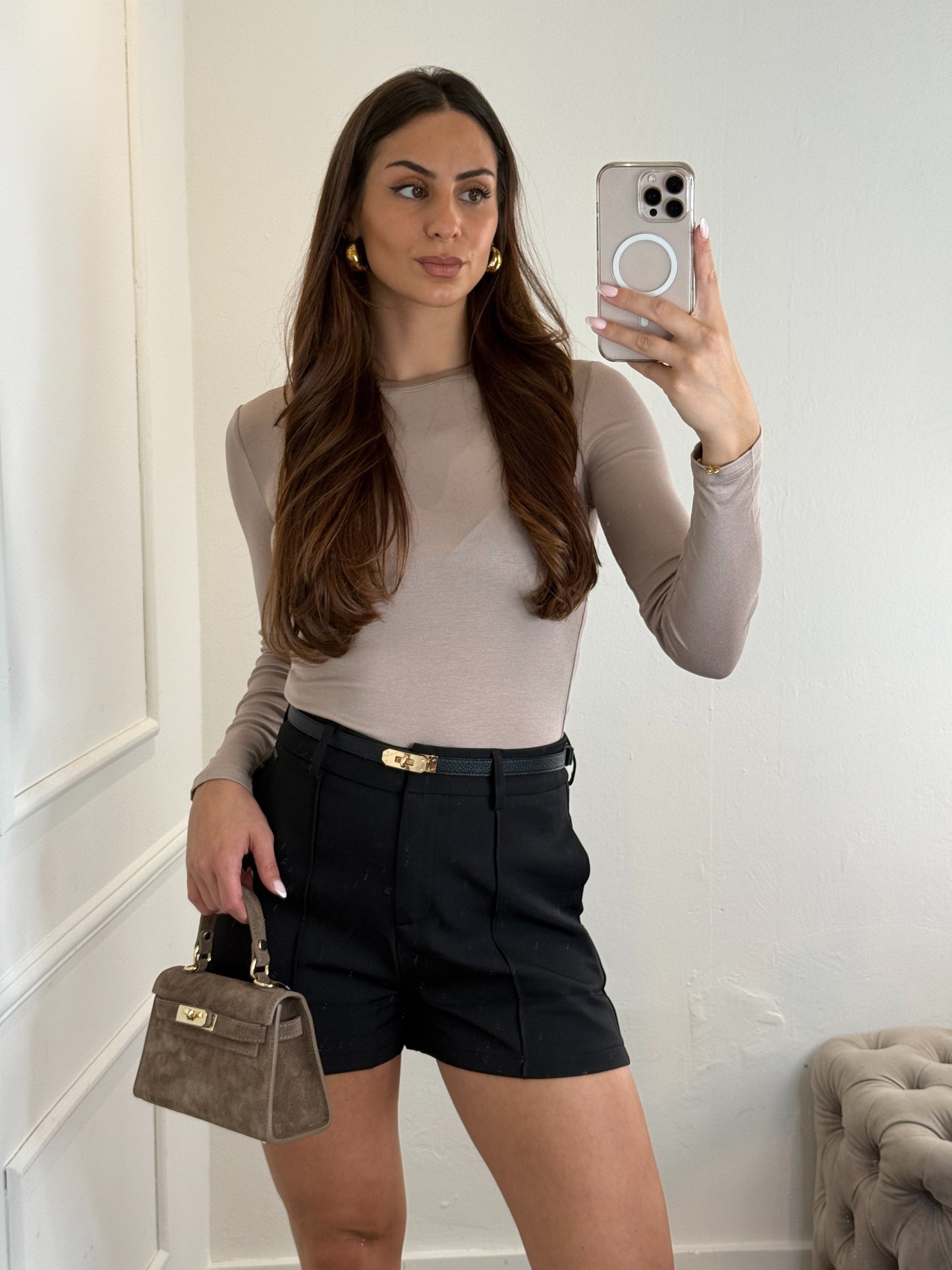Hazel top taupe