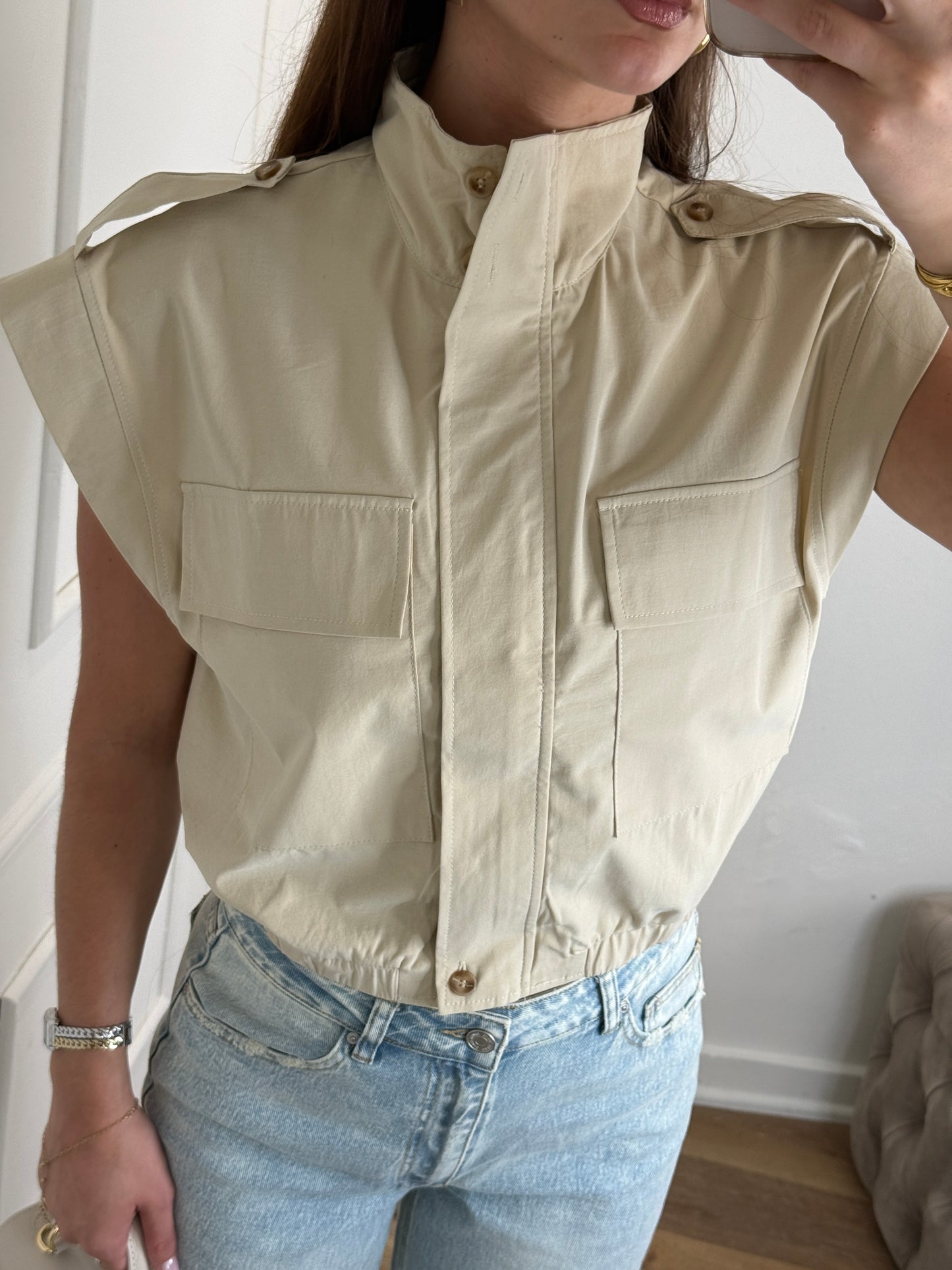Josie Gilet Beige