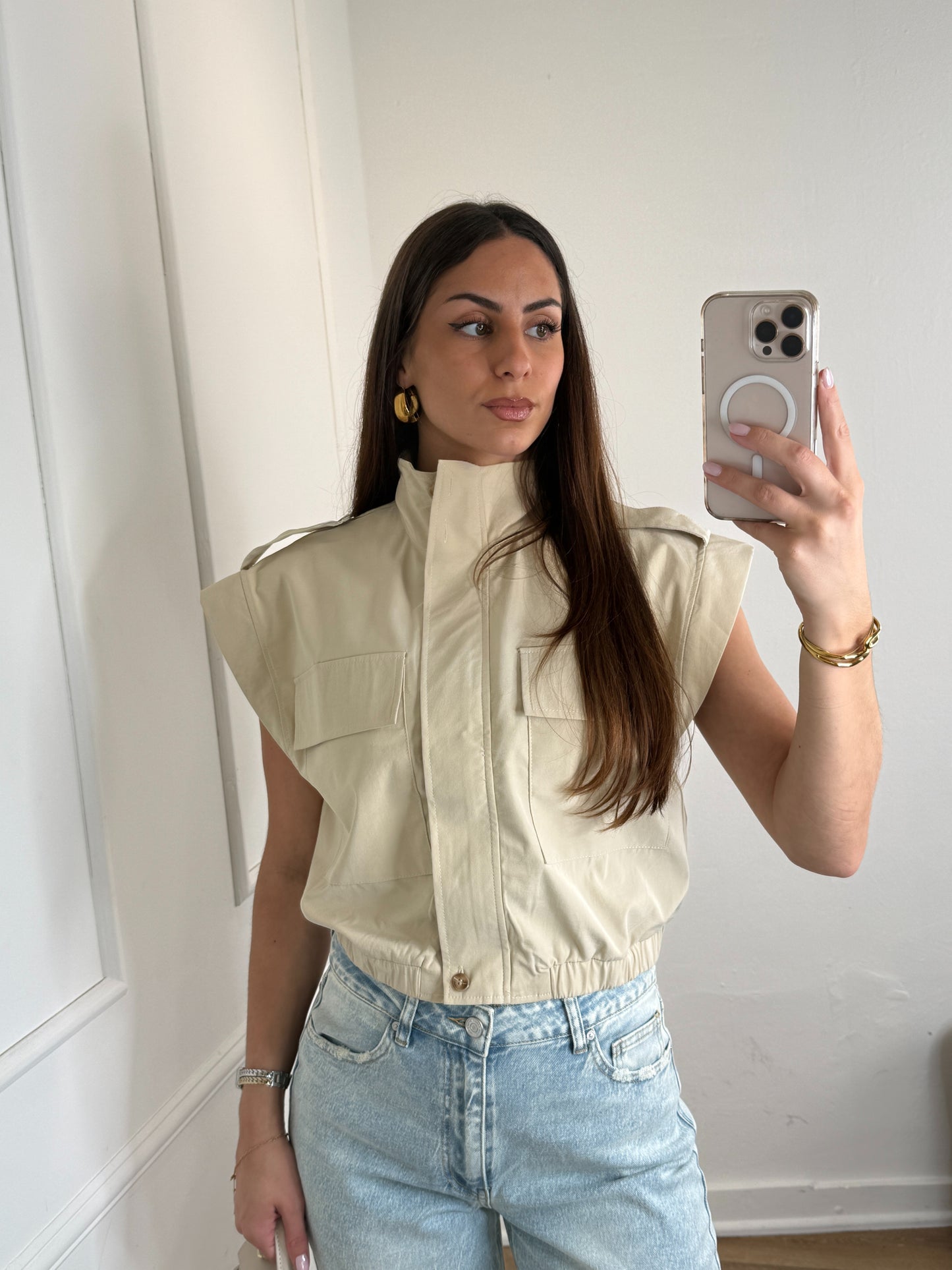 Josie Gilet Beige