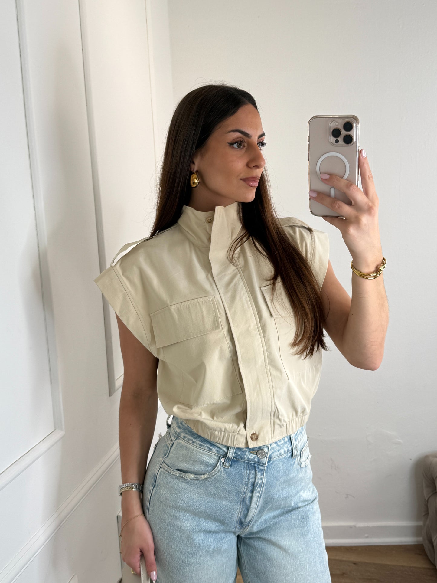 Josie Gilet Beige