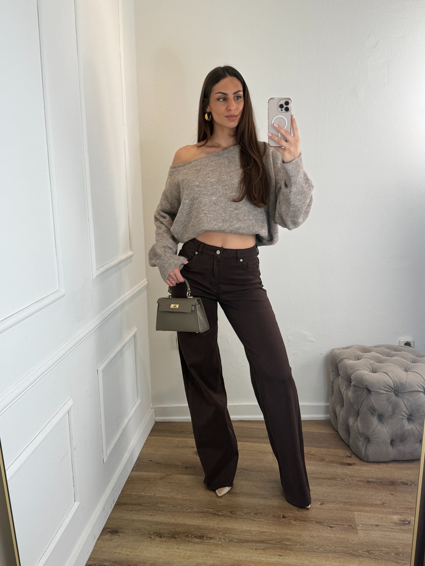 Hadley Trui Taupe