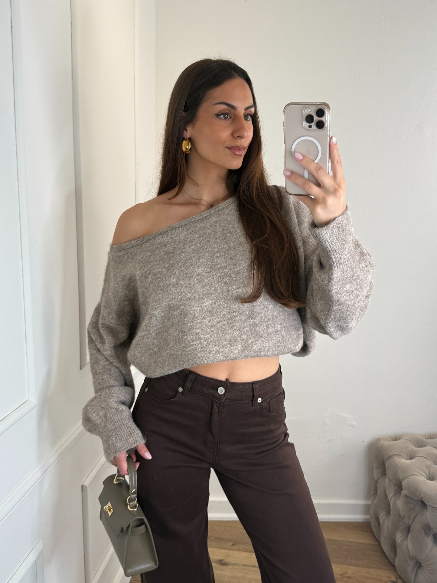 Hadley Trui Taupe