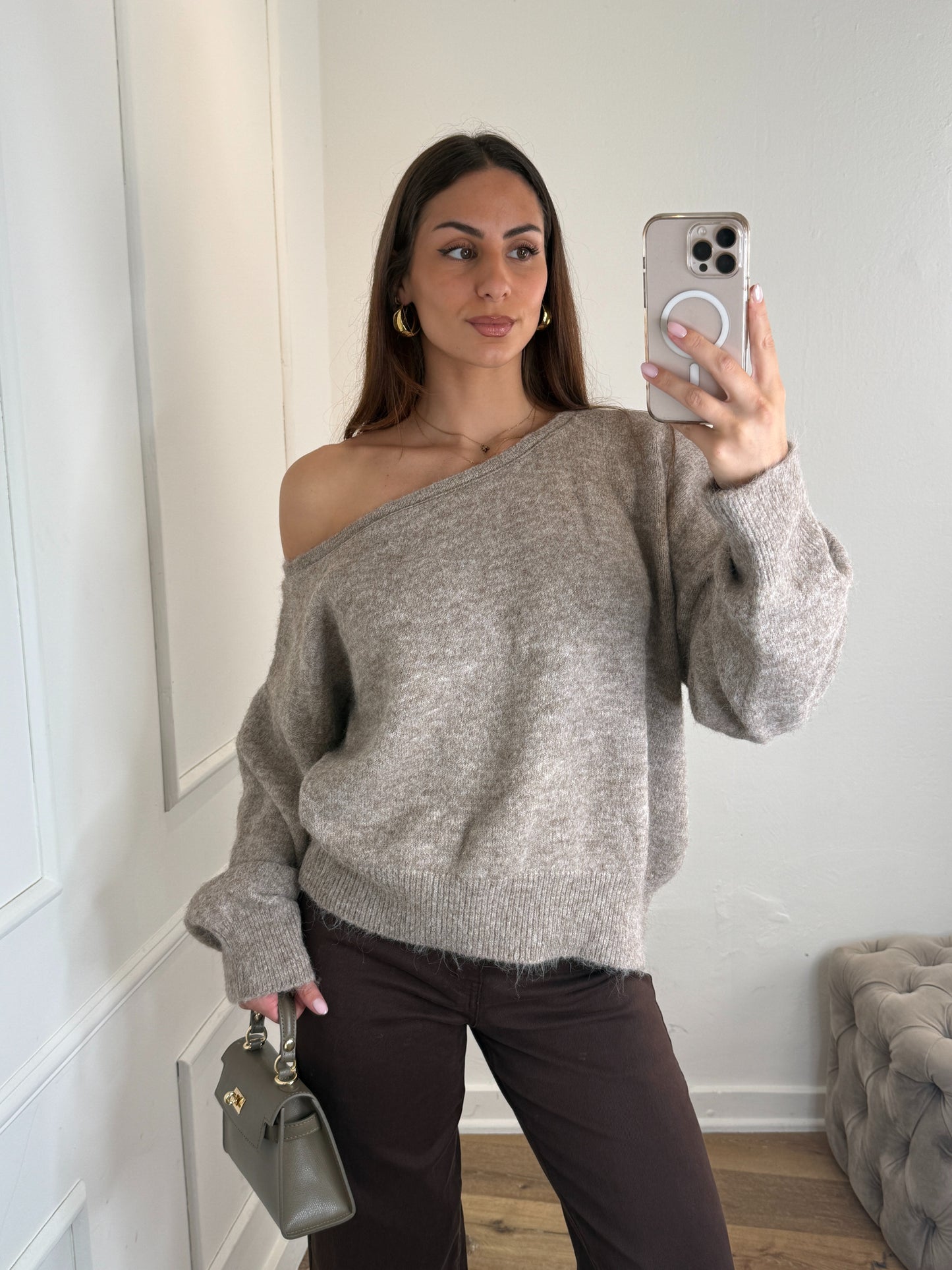 Hadley Trui Taupe