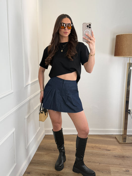 Lilly t-shirt lace zwart