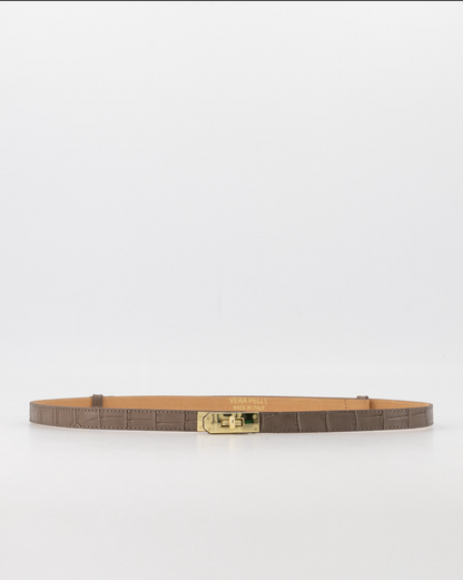 Verstelbare Riem Croco Taupe