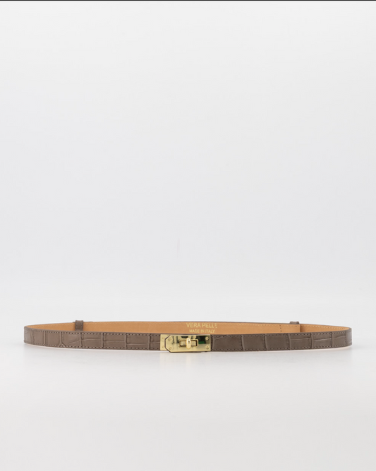 Verstelbare Riem Croco Taupe