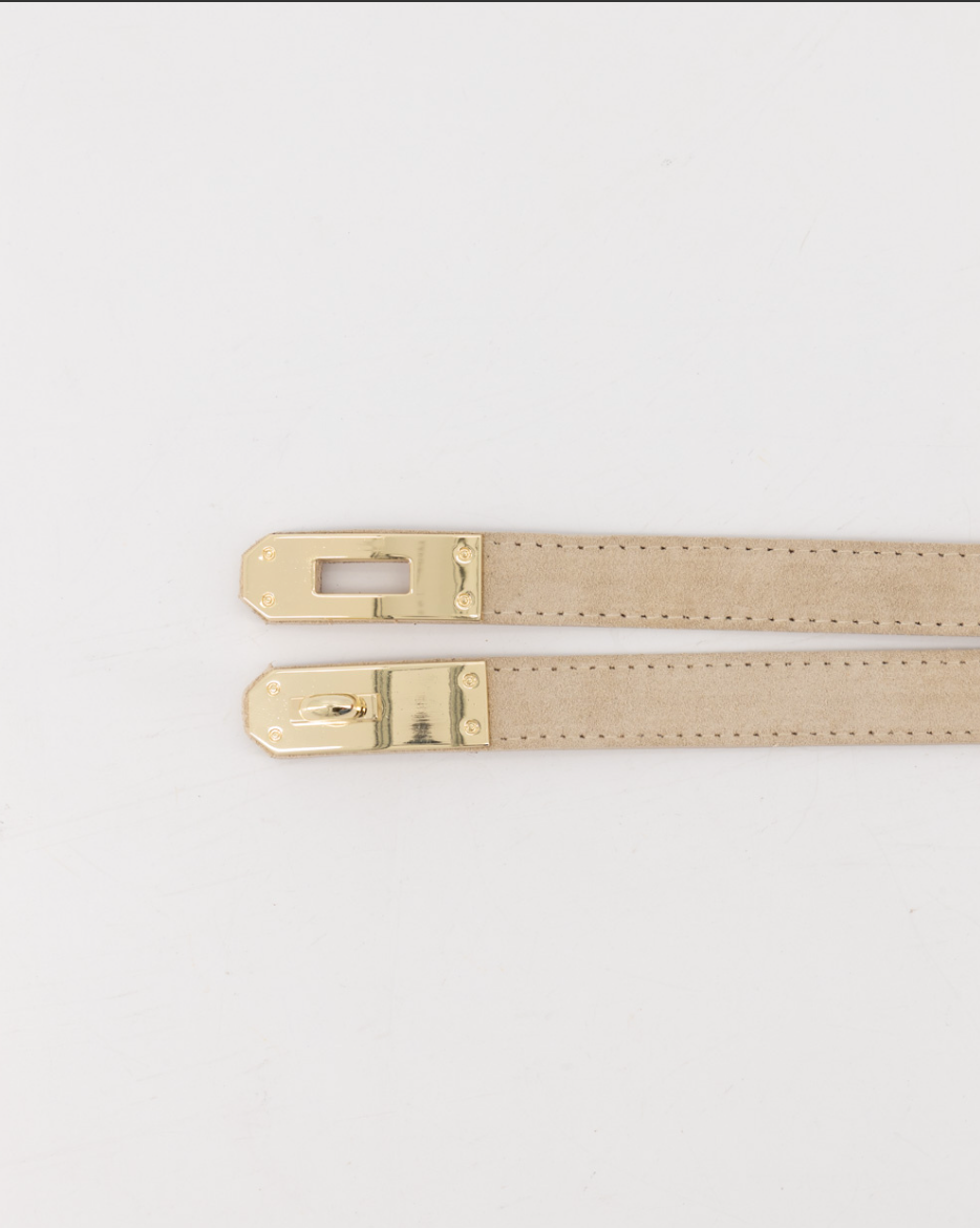 Verstelbare Riem Suede Zand