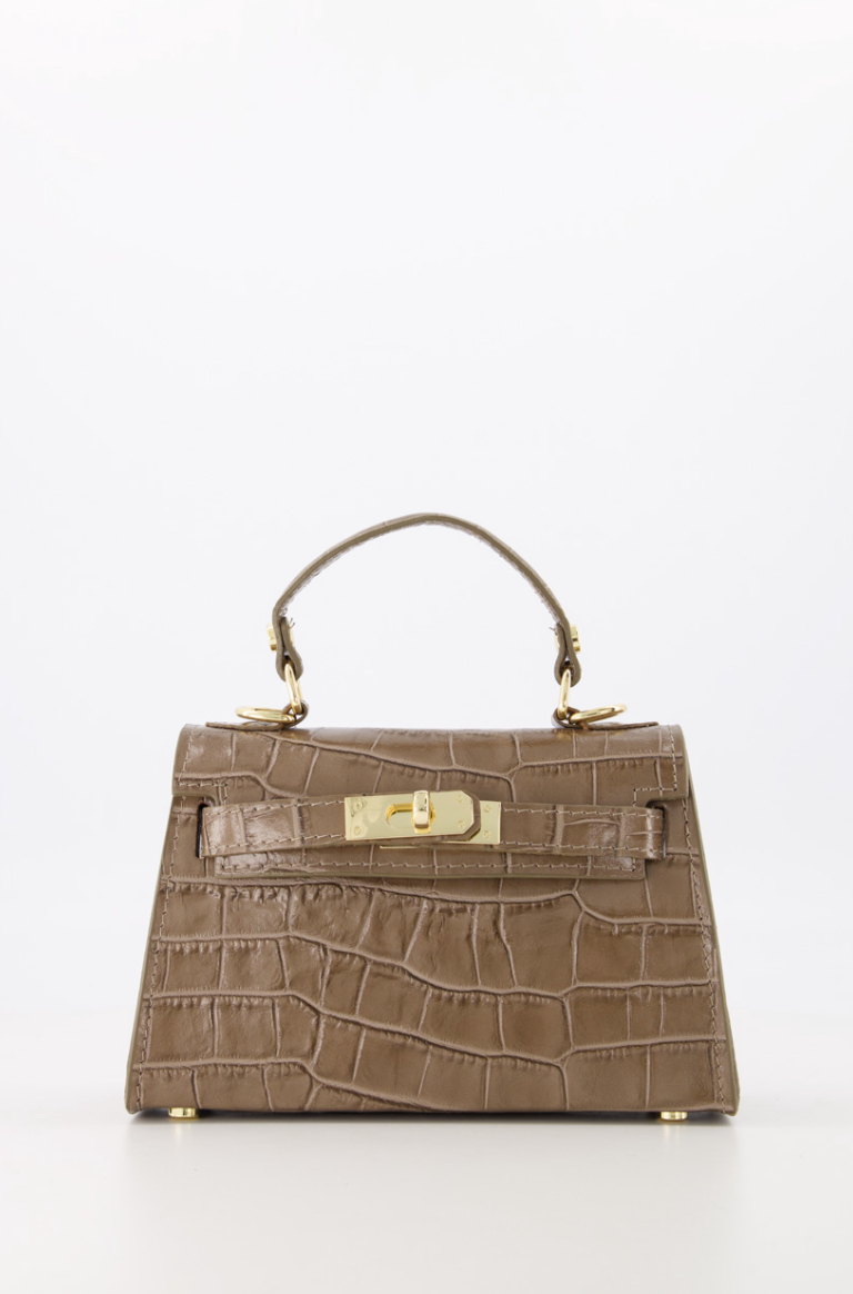 Grace Tas - Taupe Croco
