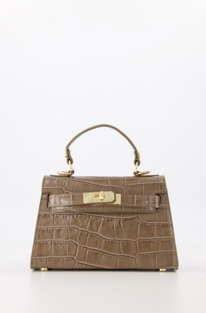 Grace Tas - Taupe Croco