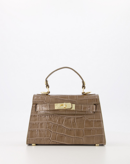 Grace tas taupe croco