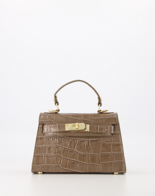 Grace tas taupe croco