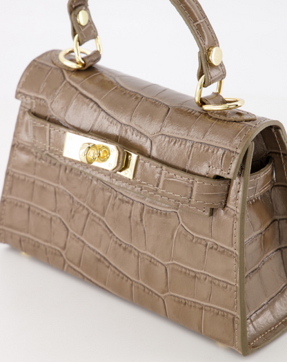 Grace tas taupe croco