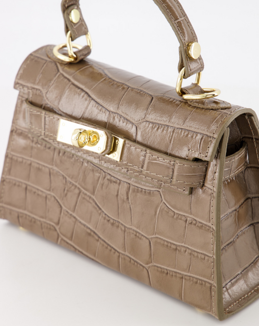 Grace tas taupe croco