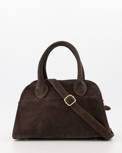 Olivia leren tas - donkerbruin