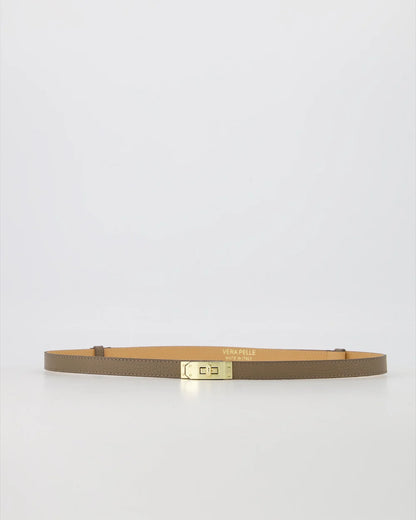 ADJUSTABLE BELT DARK TAUPE