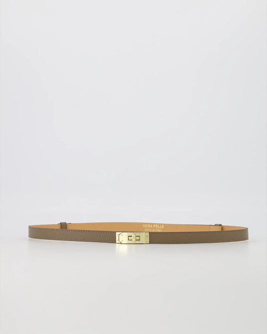 ADJUSTABLE BELT DARK TAUPE