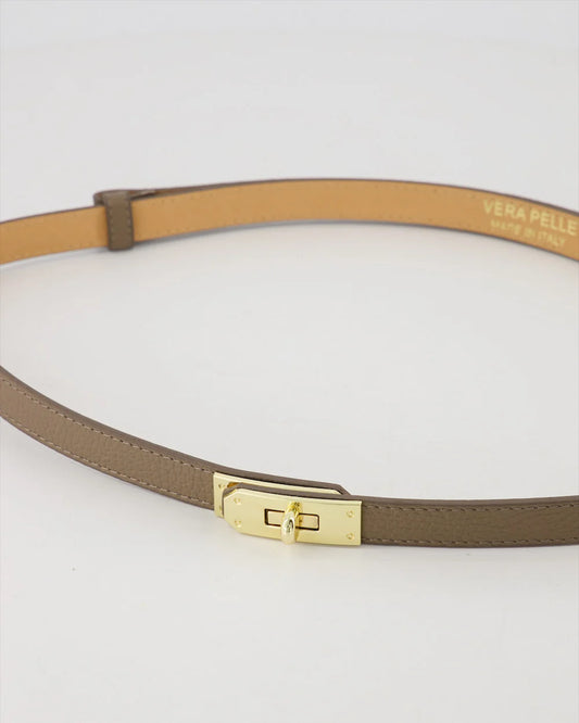 ADJUSTABLE BELT DARK TAUPE