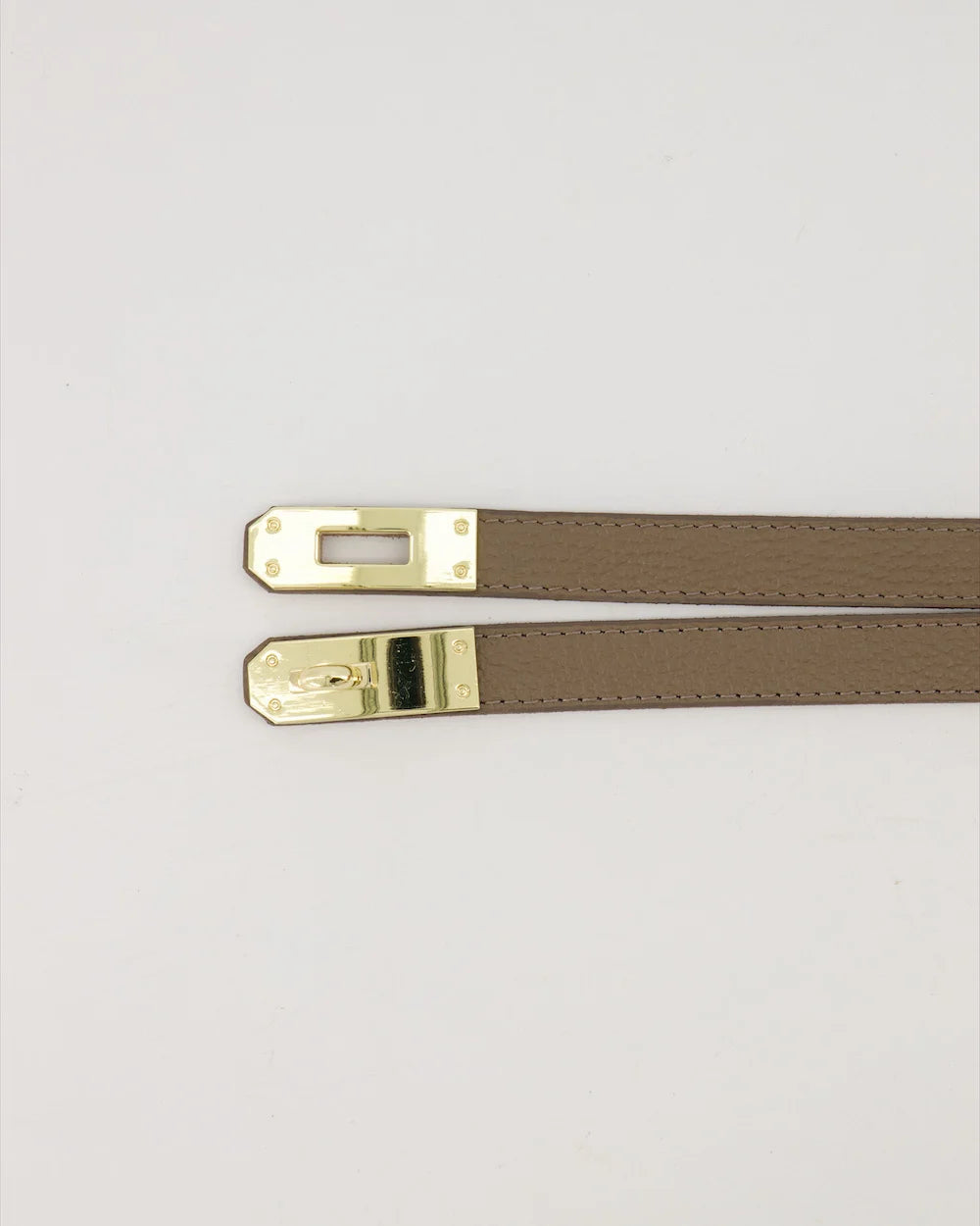 ADJUSTABLE BELT DARK TAUPE
