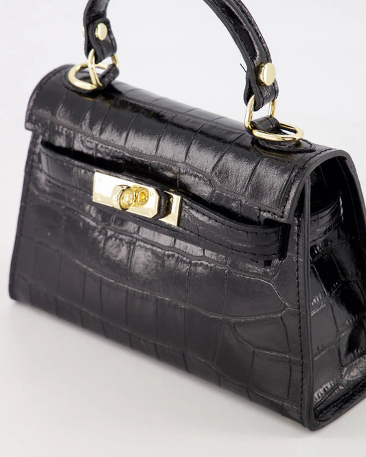 GRACE TAS CROCO ZWART