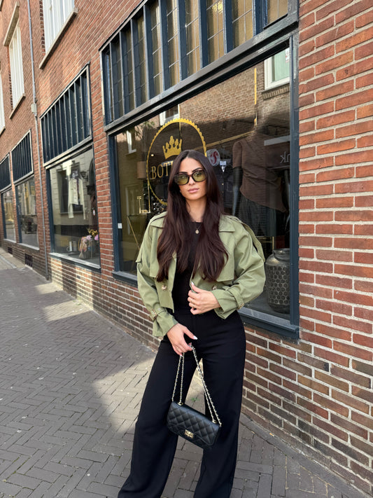 DION TRENCHCOAT GREEN