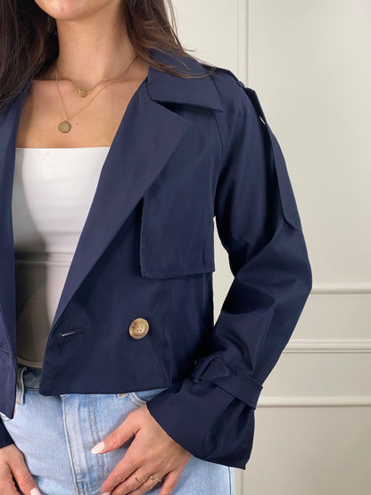 DION TRENCHCOAT DARK BLUE