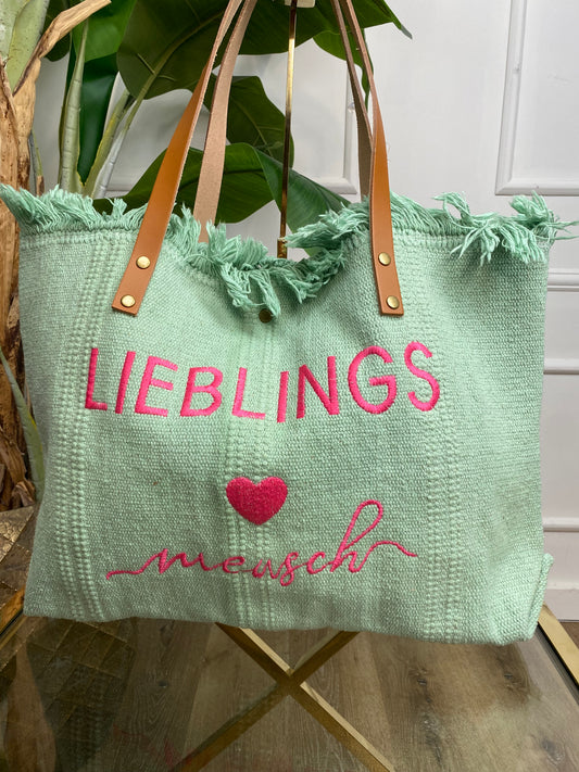 Lieblings Mensch Tas Mintgroen