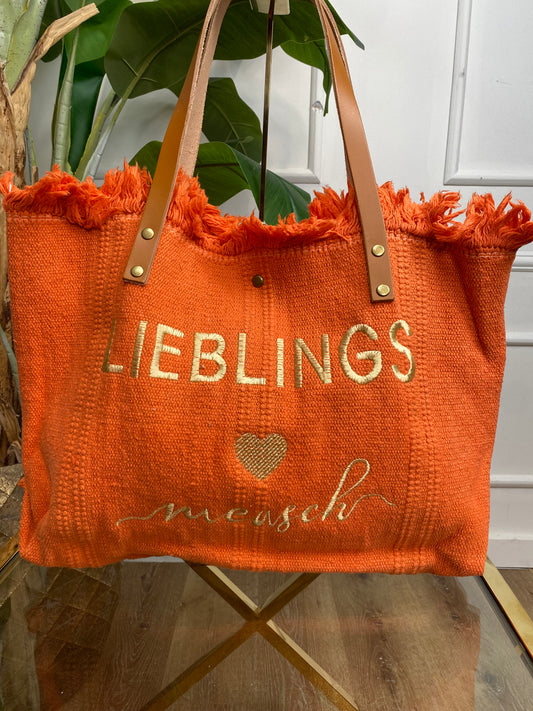 Lieblings Mensch Tas Oranje