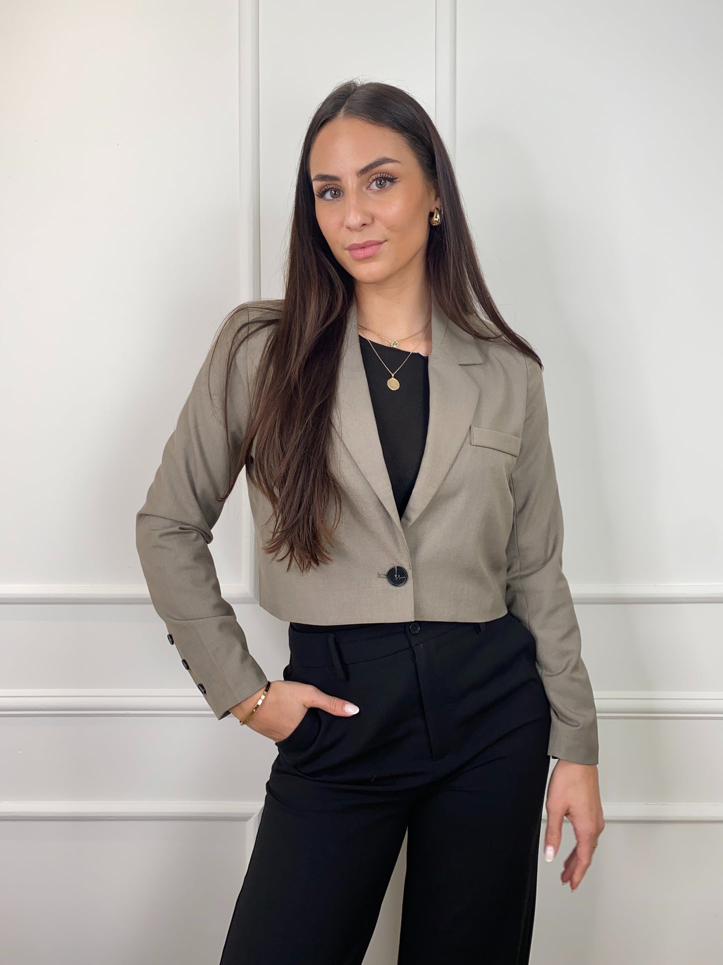 DOUNIA SHORT BLAZER TAUPE