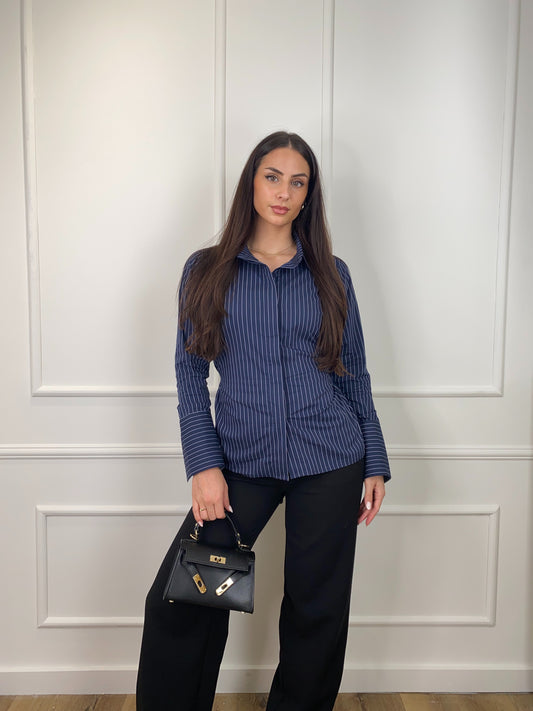 WAIST BLOUSE BLUE