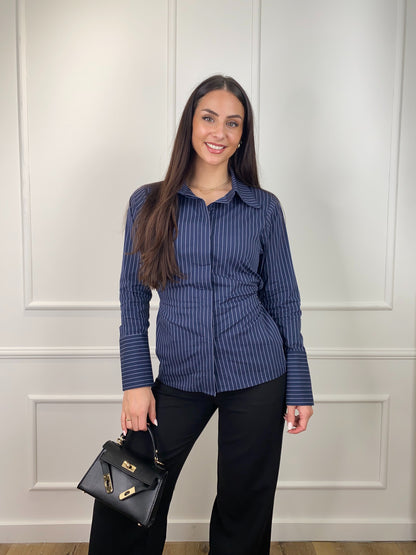 WAIST BLOUSE BLUE